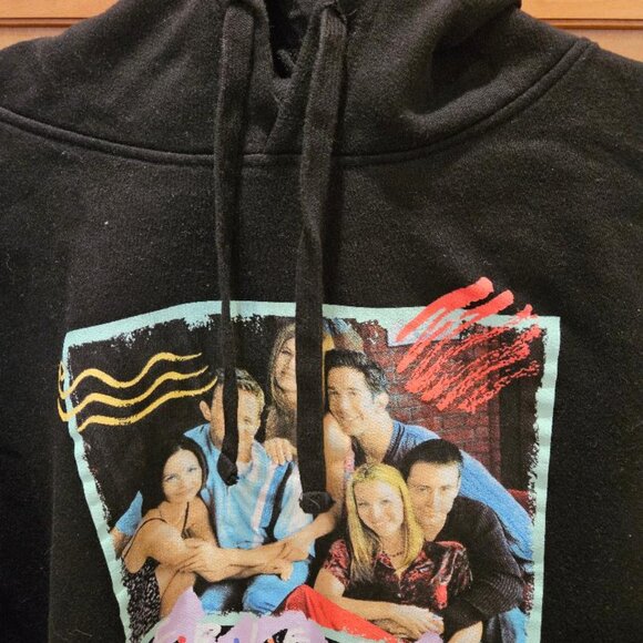 Vintage "FRIENDS" hoodie, Size 1X, black, new without tags - Picture 3 of 6